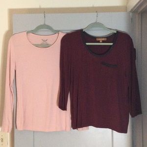 Pr of long sleeve tees